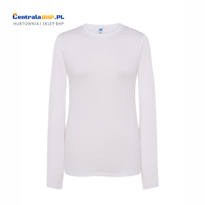 Koszulka bawełniana z długim rękawem t-shirt damski 100% bawełna JHK TSRL CMF LS white longsleeve 