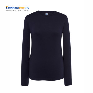 Koszulka bawełniana z długim rękawem t-shirt damski 100% bawełna JHK TSRL CMF LS navy longsleeve  