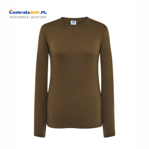 Koszulka bawełniana z długim rękawem t-shirt damski 100% bawełna JHK TSRL CMF LS khaki longsleeve