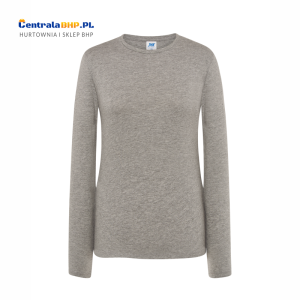 Koszulka bawełniana z długim rękawem t-shirt damski 100% bawełna JHK TSRL CMF LS grey melange longsleeve