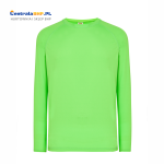 Koszulka sportowa z długim rękawem męska 100% poliester JHK SPORTMAN LS lime fluor