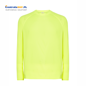Koszulka sportowa z długim rękawem męska 100% poliester JHK SPORTMAN LS gold  fluor