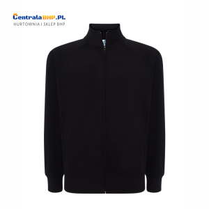 Bluza robocza reklamowa dresowa męska rozpinana FULL ZIP SWEATSHIRT JHK czarny 