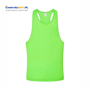 Koszulka męska bez rękawów z wycięciem na plecach URBAN BEACH UNISEX  kolor lime fluor