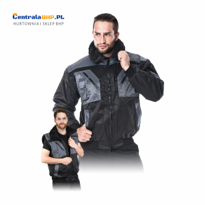 Kurtka Zimowa Robocza Męska Ochronna Iceberg Reis Czarno - Szara