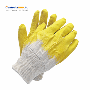 Rękawice Robocze Lateksowe Gripy Powlekane RGS Męskie Reis Opakowanie Zbiorcze 12 Par 