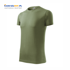Koszulka męska slim-fit reklamowa Viper 143 ze szwami bocznymi elastan 100% bawełna Malfini khaki