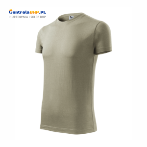 Koszulka męska slim-fit reklamowa Viper 143 ze szwami bocznymi elastan 100% bawełna Malfini jasny khaki