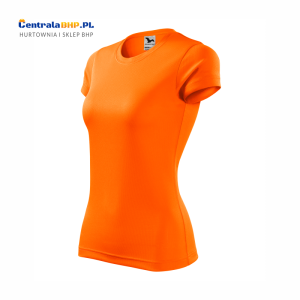 Koszulka damska poliestrowa sportowa szybkoschnąca FANTASY 140 o gramaturze 150g/m Adler Malfini t-shirt techniczny neon orange