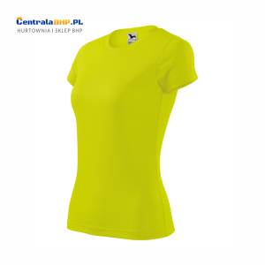 Koszulka damska poliestrowa sportowa szybkoschnąca FANTASY 140 o gramaturze 150g/m Adler Malfini t-shirt techniczny neon yellow