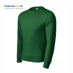 Bluza robocza reklamowa z mieszanki 50% bawełna 50% poliester Unisex ZERO P41  zakładana przez głowę  Malfini  zieleń butelkowa
