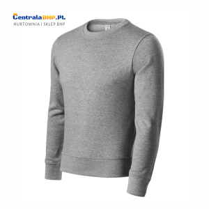 Bluza robocza reklamowa z mieszanki 50% bawełna 50% poliester Unisex ZERO P41  zakładana przez głowę  Malfini ciemnoszary melanż