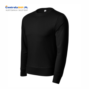 Bluza robocza reklamowa z mieszanki 50% bawełna 50% poliester Unisex ZERO P41  zakładana przez głowę  Malfini czarna