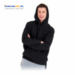 Bluza męska z kapturem z jedną kieszenią KANGU kangurka robocza 220g Reis czarny