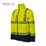 Kurtka softshellowa odblaskowa wodoodporna HV DROP5V3 kolor: seledynowy