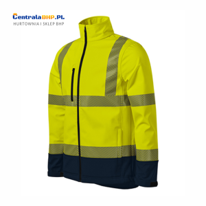 Kurtka softshellowa odblaskowa wodoodporna HV DROP5V3 kolor: seledynowy