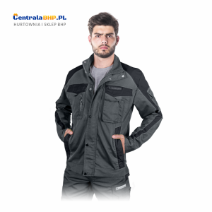 Bluza robocza ochronna TANZO szaro-czarna kontrastowa LEBER&HOLLMAN  