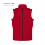 Kamizelka Softshell męska JHK VEST z długim zamkiem w kolorze czerwonym
