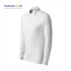 Koszulka polo męska z długim rękawem PIQUE POLO LS221 long sleeve Malfini - biały