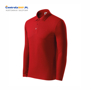 Koszulka polo męska z długim rękawem PIQUE POLO LS221 long sleeve Malfini - czerwona