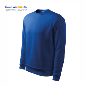 Wysokiej jakości bluza bawełniana męska uniwersalna bluza na okrągło ESSENTIAL 406 kolor: chabrowy