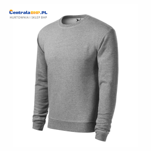 Wysokiej jakości bluza bawełniana męska uniwersalna bluza na okrągło ESSENTIAL 406 kolor: ciemnoszary melanż