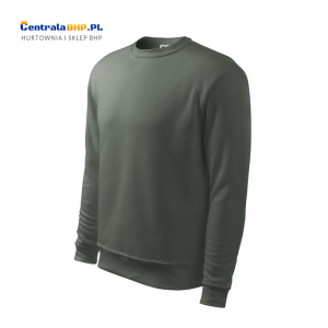 Wysokiej jakości bluza bawełniana męska uniwersalna bluza na okrągło ESSENTIAL 406 kolor: ciemny khaki
