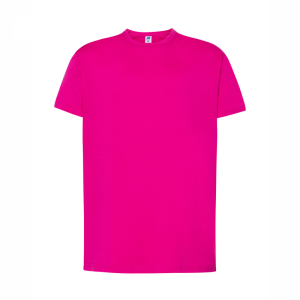 Koszulka T-shirt Męska Reklamowa Robocza JHK Pod Nadruk Gramatura 150 g Różowa Fuksja Fucsia