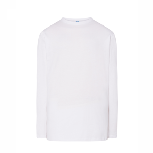 Koszulka bawełniana z długim rękawem t-shirt męski 100% bawełna JHK TSRA150LS white