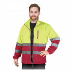 Bluza Polar Robocza Ochronna Ostrzegawcza Z Pasami Odblaskowymi POLSTRIP Reis żółto-czerwona