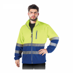 Bluza Polar Robocza Ochronna Ostrzegawcza Z Pasami Odblaskowymi POLSTRIP Reis żółto-niebieska