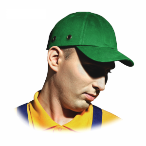 Kasko-Czapka BUMPCAP Kask Hełm Ostrzegawczy Zielony Antyskalpowy Lekki Reis