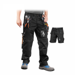 Spodnie Robocze Męskie Do Pasa Ochronne LH-PEAKER 2 w 1 Spodnie + Spodenki czarne Leber&Hollman