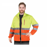 Bluza Polar Robocza Ochronna Ostrzegawcza Z Pasami Odblaskowymi POLSTRIP Reis żółto-pomarańczowa