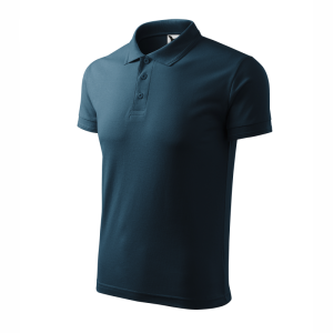 Koszulka Polo Malfini Adler Męska Pique Polo Model 203 Robocza Ochronna Pod nadruk Gramatura 200g Granatowa