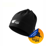 Czapka Zimowa Polarowa Ochronna Komin 2 w 1 Practic 519 Malfini Adler Czarna Z Nadrukiem Logo