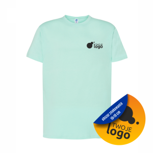 Koszulka Bawełniana JHK 150g Z Dowolnym Nadrukiem Małym Jednokolorowym mint green