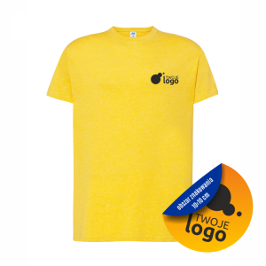 Koszulka Bawełniana JHK 150g Z Dowolnym Nadrukiem Małym Jednokolorowym mustard heather