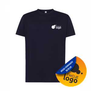 Koszulka Bawełniana JHK 150g Z Dowolnym Nadrukiem Małym Jednokolorowym navy