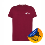 Koszulka Bawełniana JHK 150g Z Dowolnym Nadrukiem Małym Jednokolorowym burgundy