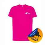 Koszulka Bawełniana JHK 150g Z Dowolnym Nadrukiem Małym Jednokolorowym fucsia