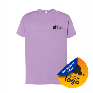Koszulka Bawełniana JHK 150g Z Dowolnym Nadrukiem Małym Jednokolorowym lavender