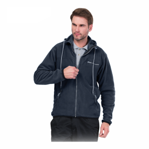 Bluza polarowa POLAR-HOOD z kapturem polar rozpinany na suwak  - kolor: granatowy Reis S - 3XL