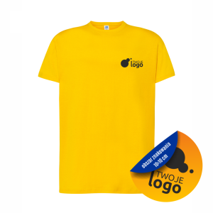 Koszulka Bawełniana JHK 150g Z Dowolnym Nadrukiem Małym Jednokolorowym mustard
