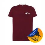 Koszulka Bawełniana JHK 150g Z Dowolnym Nadrukiem Małym Jednokolorowym cardinal