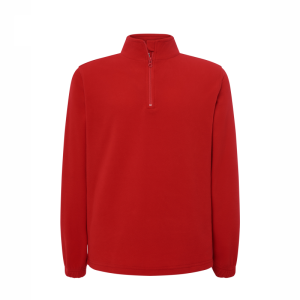 Polar męski z krótkim zamkiem Mikropolar MICRO FLEECE MAN JHK red