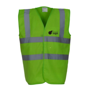Kamizelka Odblaskowa Robocza Ostrzegawcza Yoko Z Jednokolorowym Nadrukiem Małym Jasno Zielona