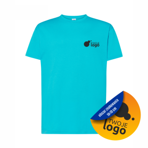 Koszulka Bawełniana JHK 150g Z Dowolnym Nadrukiem Małym Jednokolorowym turquoise