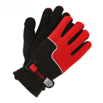 Rękawice Ocieplane Robocze Polarowe Męskie RPOLTRIP Reis Czarno - Czerwone 1 Para