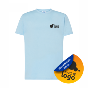 Koszulka Bawełniana JHK 150g Z Dowolnym Nadrukiem Małym Jednokolorowym sky blue